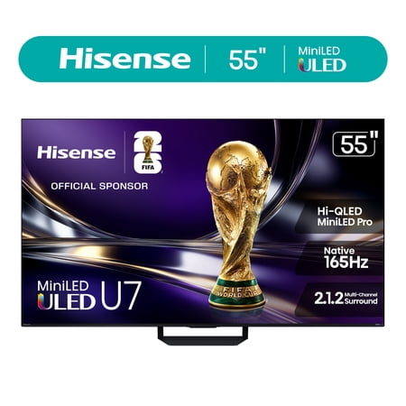 Hisense 55" U7 Mini-LED ULED 4K UHD Smart Google TV - Hi - QLED MiniLED , Native Now $648.00