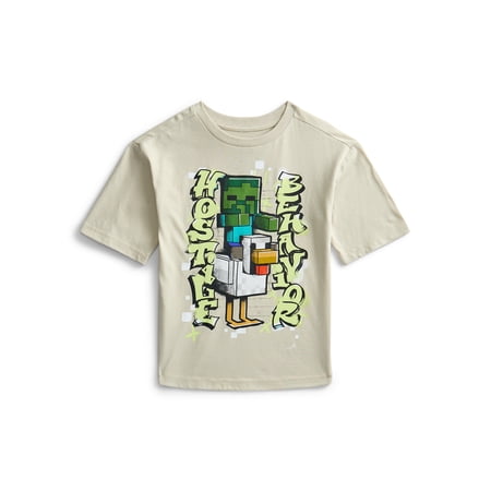 Minecraft Boys Graphic Tee with Short Sleeves Now $3.59