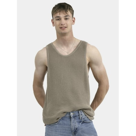 No Boundaries Mesh Stitch Sweater Tank Top, Men's and Big Men's Now $10.16