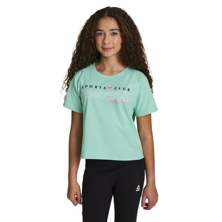 Reebok Girl’s Athletic Boxy Short Sleeve Graphic T-Shirt Now $3.78