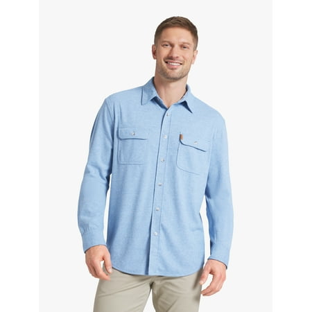 Chaps Men's & Big Men's Long Sleeve Knit Flannel Shirt Now $6.89