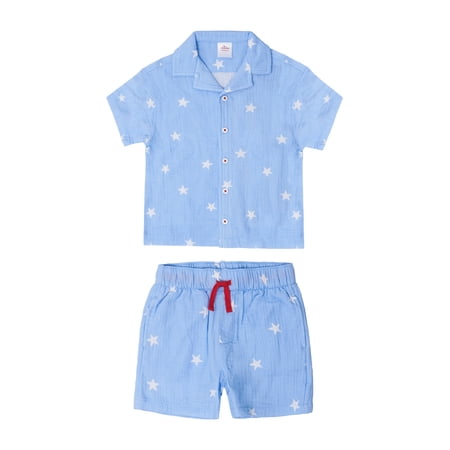 Way to Celebrate Toddler Boy Patriotic Americana Americana Shirt and Short Set Now $7.00