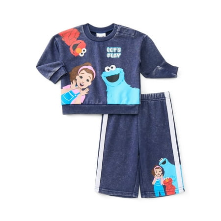 Ms. Rachel x Sesame Street Baby Graphic Sweatshirt and Sweatpants Set, 2-Piece, Sizes Now $5.99