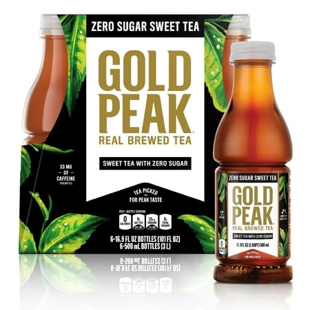 Gold Peak Iced Tea, Zero Sugar Sweet Tea Bottles, 16.9 fl oz, 6 Pack Now $6.97
