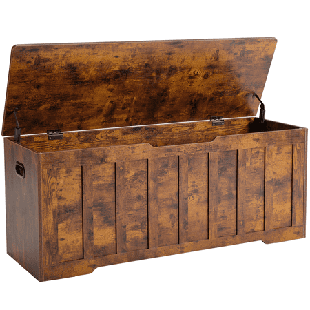 CONCETTA Extra Large Wooden Storage Bench & Chest with Safety Hinges, Shoe Bench Now $60.99