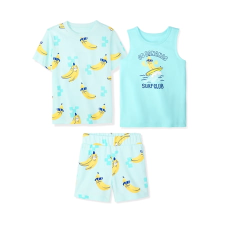 Garanimals Newborn, Baby & Toddler Boy Cotton 3-Piece Set, Graphic T-Shirt, Tank Top Now $5.59