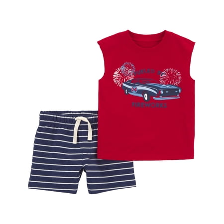 Carter's Child of Mine Baby and Toddler Boy Patriotic Americana Americana Outfit Set Now $6.00