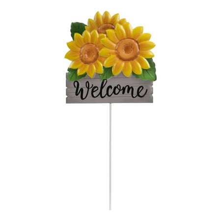 Mainstays Weather-Resistant Metal Sunflower Garden Stake Now $1.58