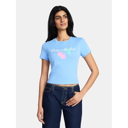 Full of Anxiety Women's Graphic Cropped Baby Tee with Short Sleeves Now $6.98