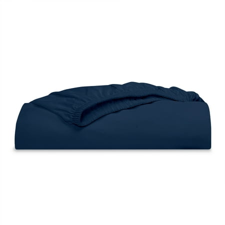 Mainstays 300 Thread Count Easy Care Percale Fitted Sheet, Blue Cove, Twin/Twin XL Now $9.84