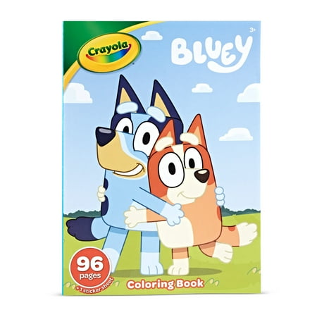 Crayola Bluey Coloring Book with Sticker Sheet, 96 Pgs, Arts and Crafts, Screen Free Now $2.68