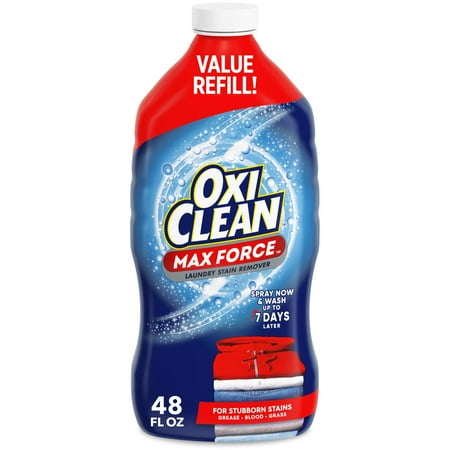 OxiClean Max Force Laundry Stain Remover Spray Refill, Gentle Color-Safe Stain Now $9.98