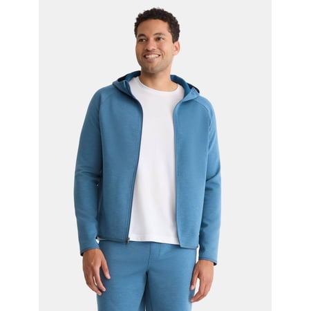 Athletic Works Men's and Big & Tall Fusion Double Knit Full Zip Hooded Sweatshirt Now $7.34