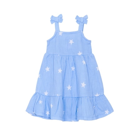 Way to Celebrate Baby and Toddler Girls Patriotic Americana Americana Dress Now $7.00