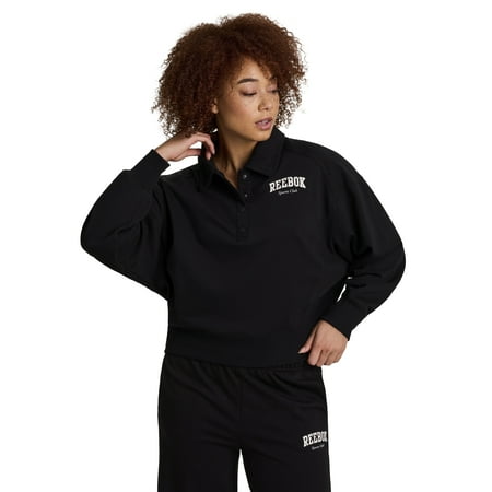 Reebok Women's and Women's Plus All Seasons Oversize Polo Sweatshirt Now $7.50