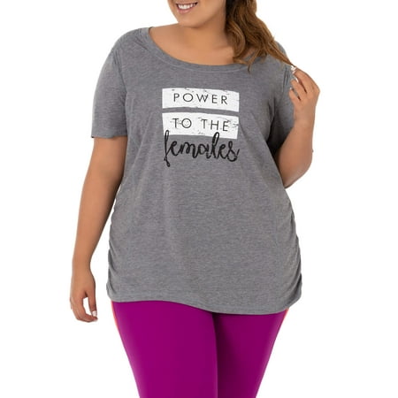 Terra Sky Women's Plus Size Scoop Neck Graphic Tee Now $5.64