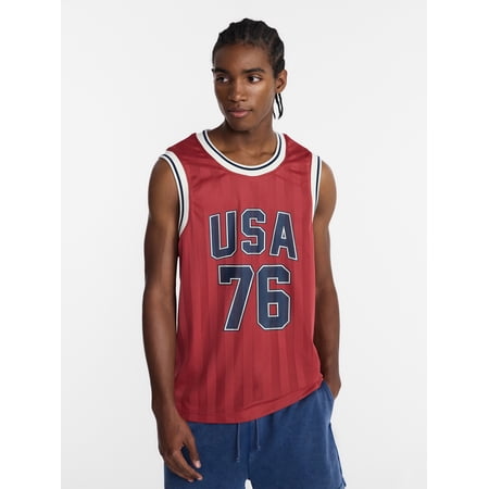No Boundaries USA Vertical Stripe Mesh Tank Top, Men's XS-4XLT Now $8.99