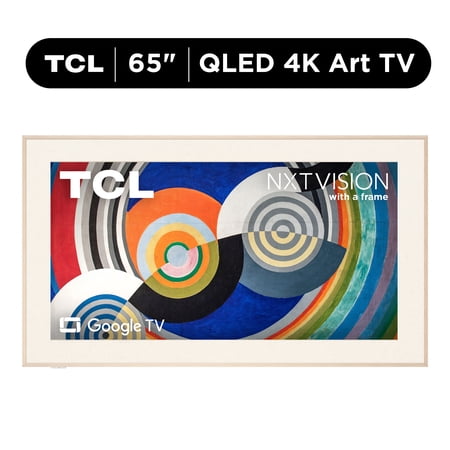 TCL 65" Class NXTVISION TV QLED 4K Smart Google TV and Flush Wall Mount - Art TV Now $747.99