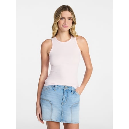 No Boundaries Ribbed High Neck Tank Top, Women's XXS-XXL Now $1.41
