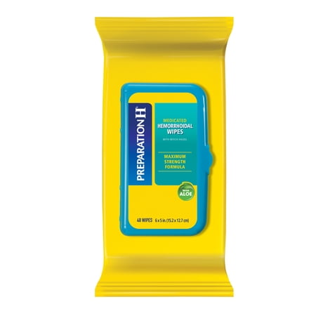Preparation H Hemorrhoid Flushable Wipes with Witch Hazel for Skin Irritation Relief Now $6.34