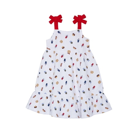 Way to Celebrate Baby and Toddler Girls Patriotic Americana Americana Dress Now $7.00