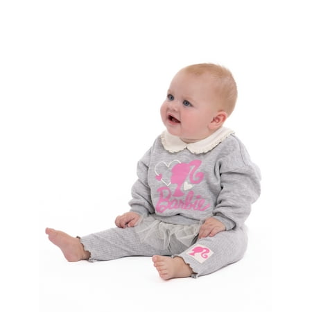 Barbie Baby Girls Long Sleeve Collared Tunic and Leggings Set, 2-Piece, Sizes Now $4.21