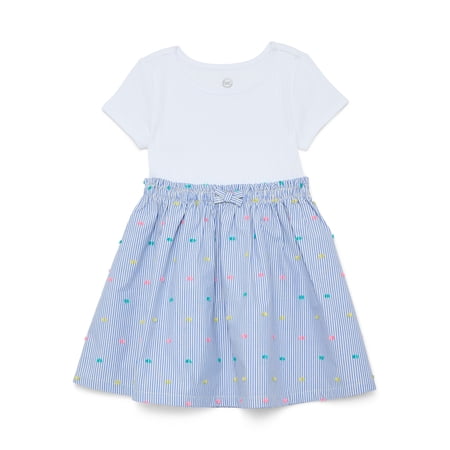 Wonder Nation Toddler Girls Poplin Dress Now $8.24